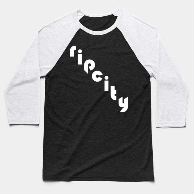 ripcity white Baseball T-Shirt by Amberstore